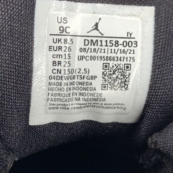 Nike Air Jordan’s 11/16/21 Black And Red(DM1160-003) Kids Size 9C - Picture 6 of 6
